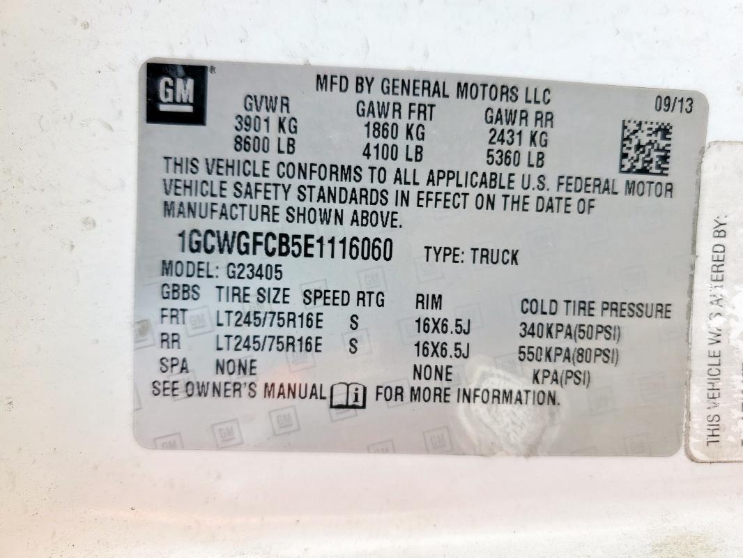 2014 Chevrolet Express G2500