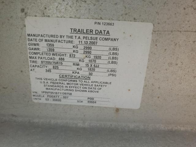 2007 Pelsue UE PODATT-007 Fiber Optic Splicing Trailer
