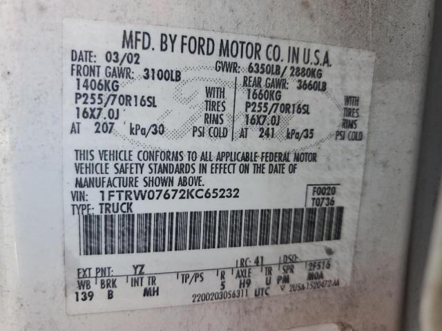 2002 Ford F150 Supercrew