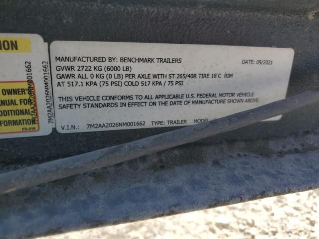 2022 'other Heavy Equipment' 2022 Benchmark Boat Trailer