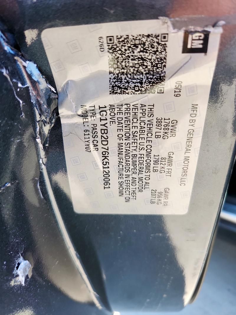 2019 Chevrolet Corvette Stingray 1LT