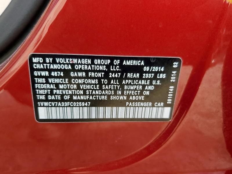 2015 Volkswagen Passat SEL