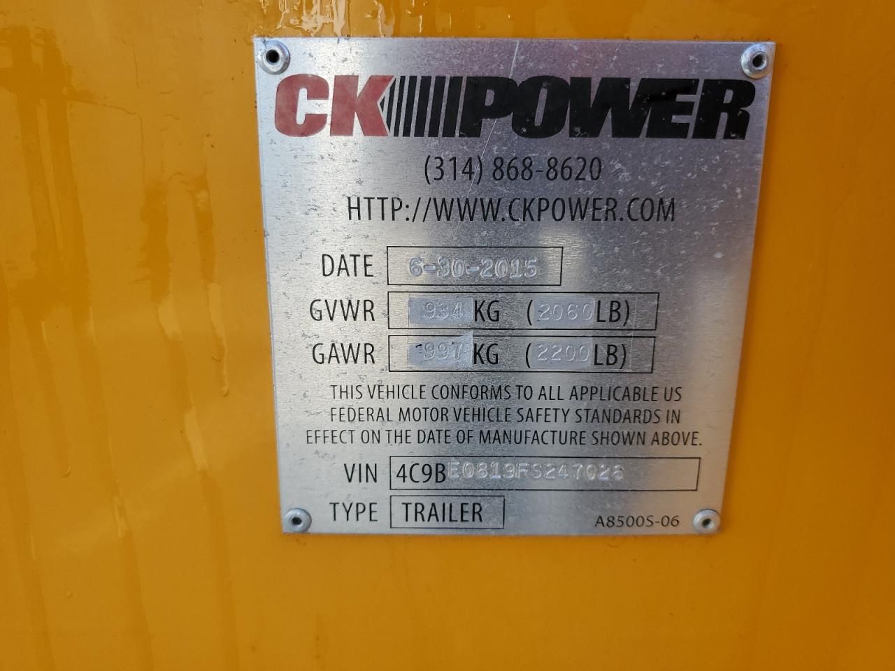 2015 Ck Power Generator