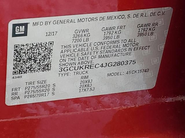 2018 Chevrolet Silverado K1500 lt