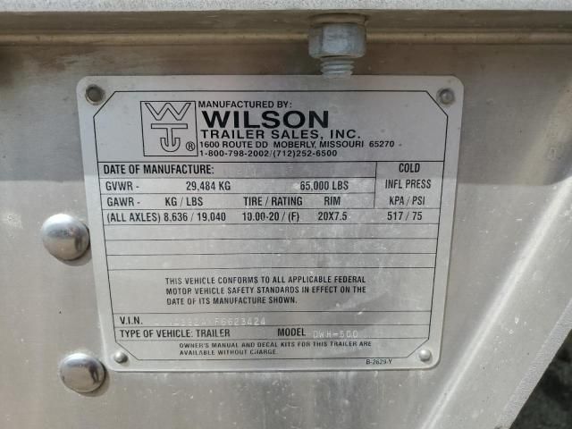 2015 Wilson DWH-500 Grain Trailer