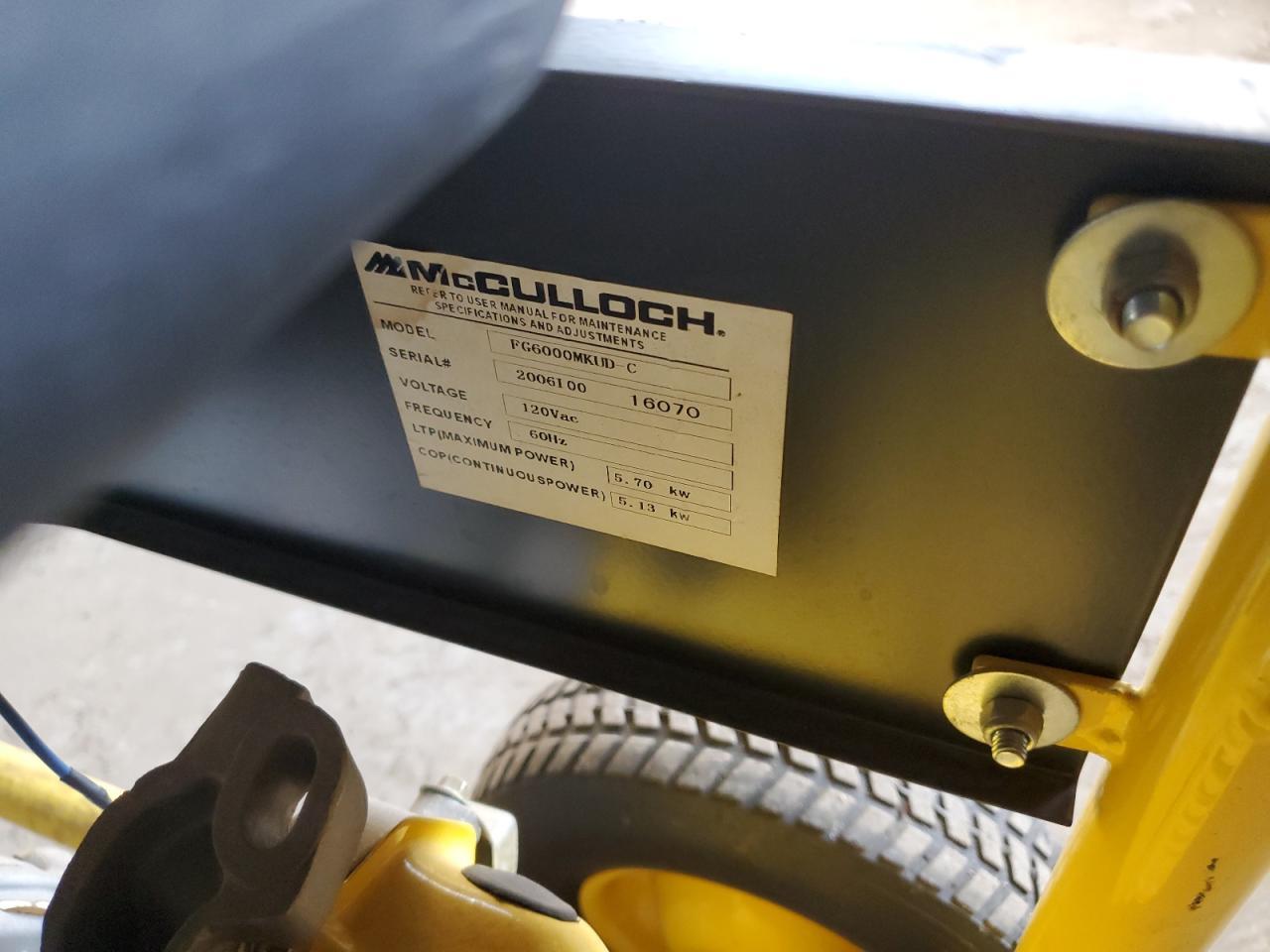 2006 Mcculloch FG6000MKUD-C Generation