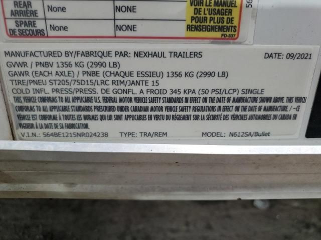 2022 Nexhaul N612SA Enclosed Cargo Trailer