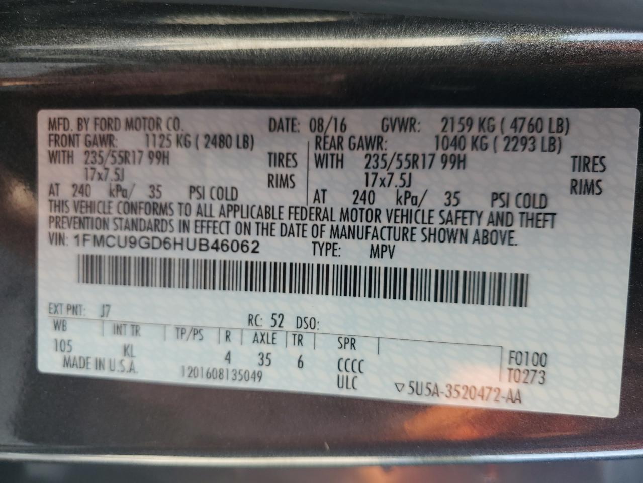 2017 Ford Escape se