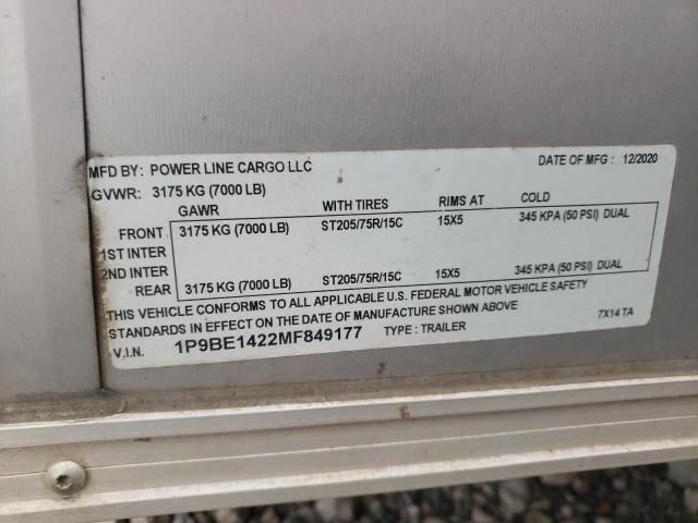 2021 Powerline 2021 Power Line 7X14 TA Enclosed Cargo Trailer
