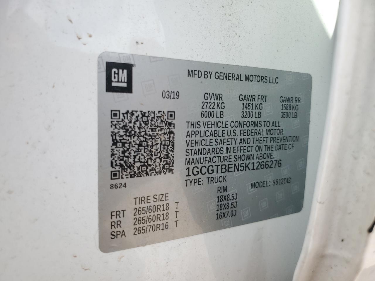 2019 Chev Colorado