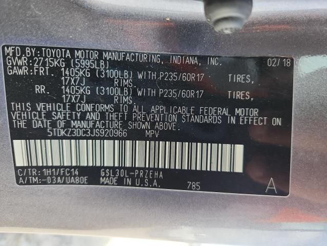 2018 Toyota Sienna LE