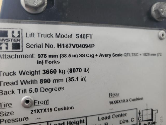 2016 Hyster S40FT Forklift
