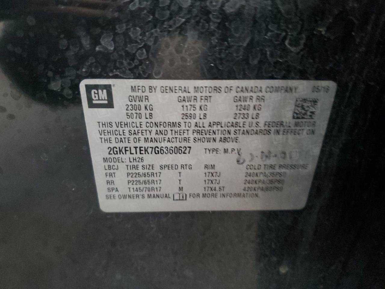 2016 GMC Terrain sle