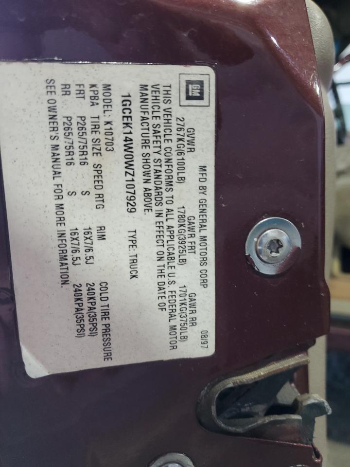 1998 Chev Rolet GMT-400 K1500