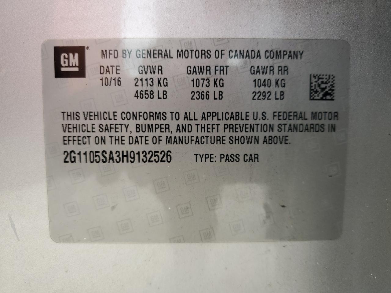 2017 Chevrolet Impala lt