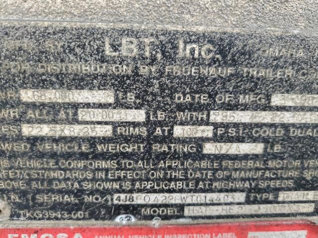 1998 LBT Pneumatic DRY Bulk Trailer