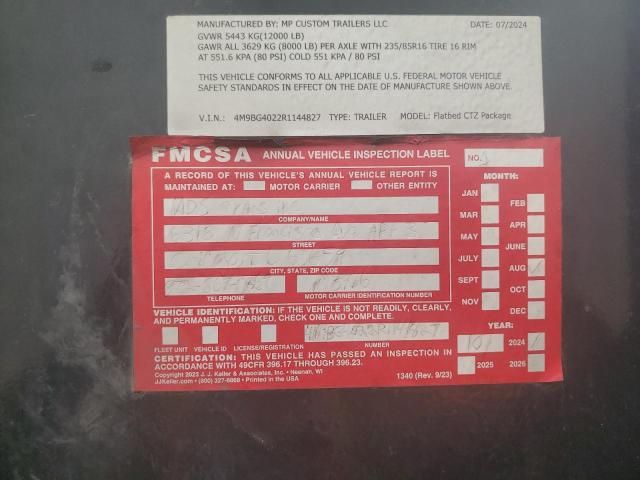 2024 MP Equipment Trailer