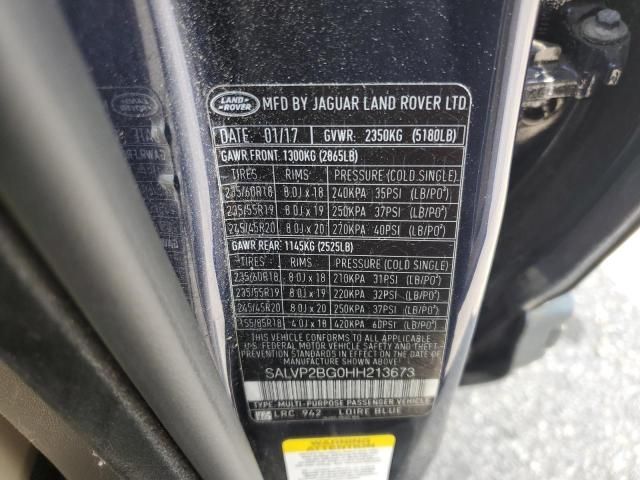 2017 Land Rover Range Rover Evoque SE