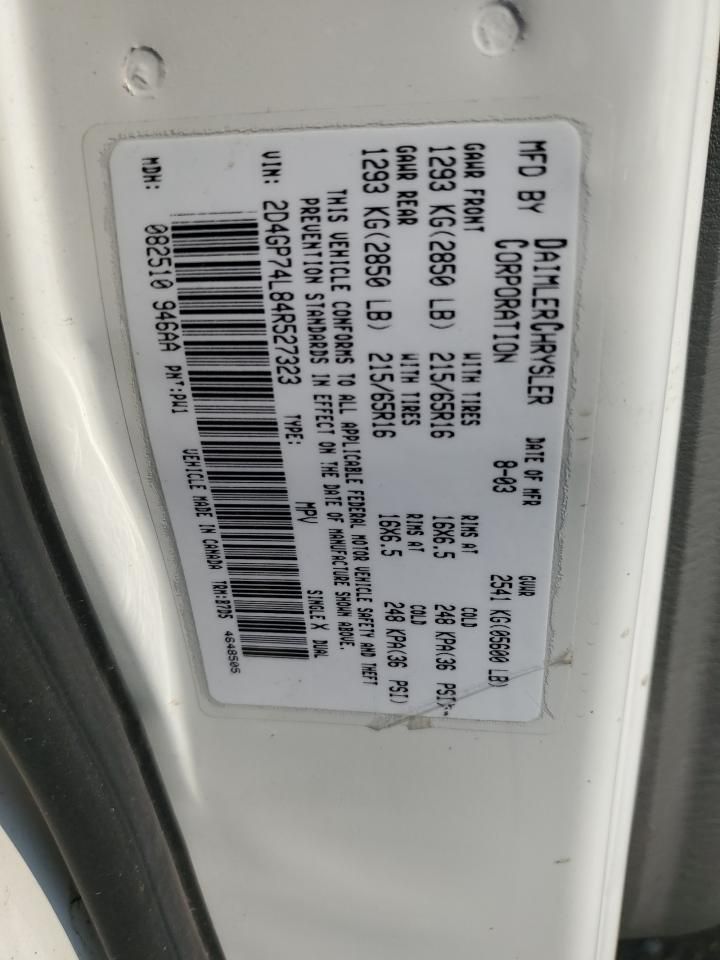 2004 Dodge Grand Caravan ex