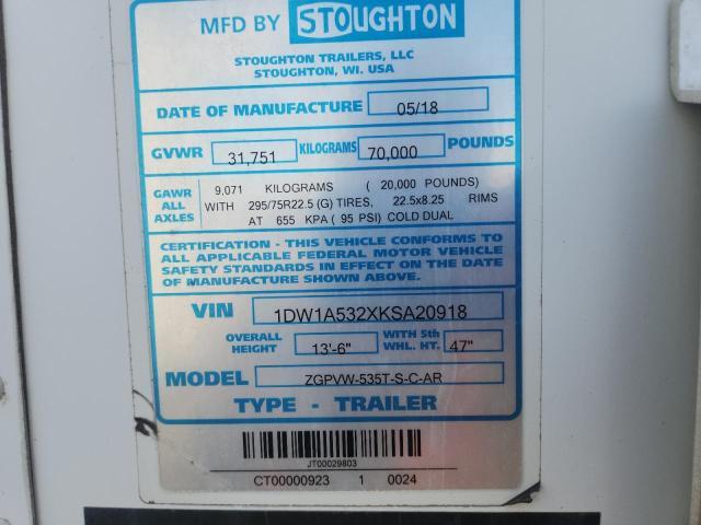 2019 Stoughton Zgpvw-535t-s-c-ar dry van Trailer