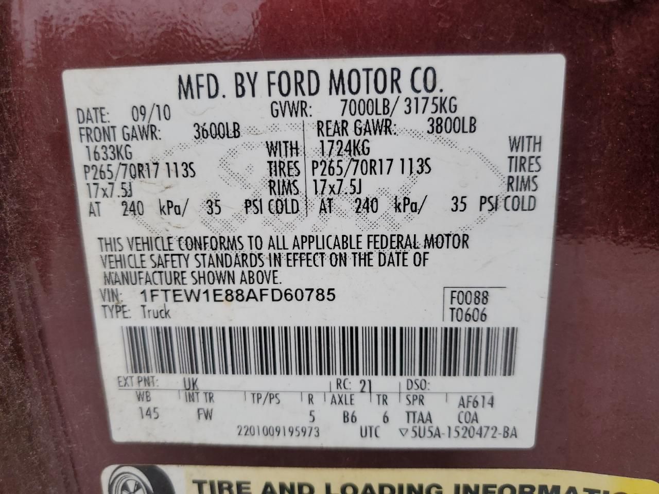 2010 Ford F150 Supercrew