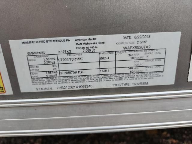 2019 American Hauler WAFX8520TA2 Enclosed Cargo Trailer