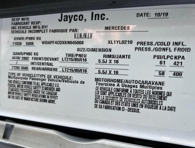 2019 Mercedes-Benz 2020 Jyco MELBONE24L-RVS RV