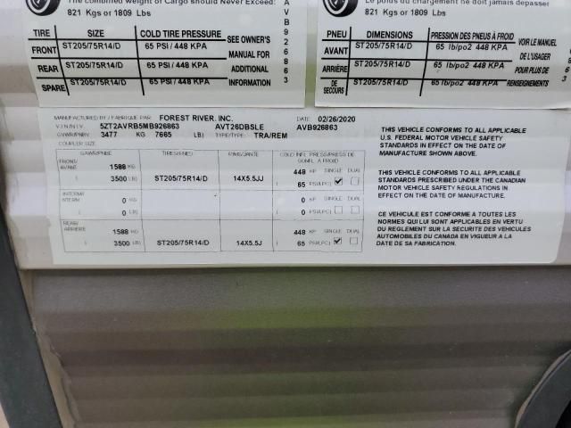 2021 Forest River 2021 Avenger Encltrailr-RVS