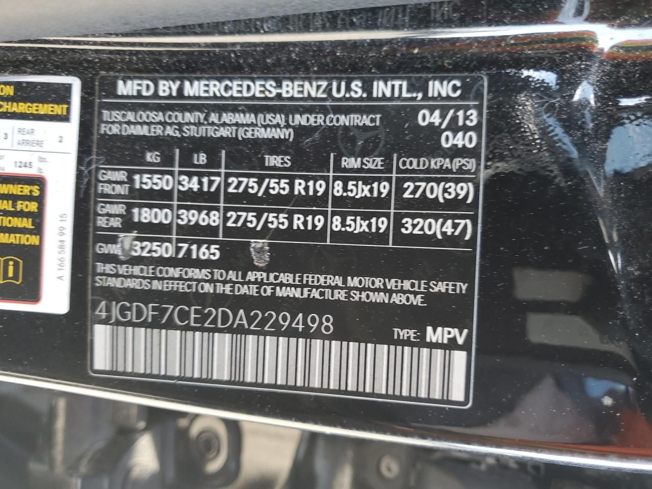 2013 Mercedes-Benz Gl 450 4matic