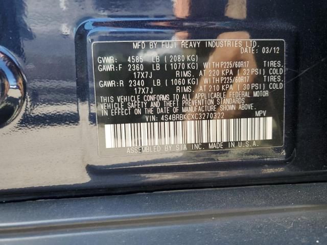 2012 Subaru Outback 2.5I Limited