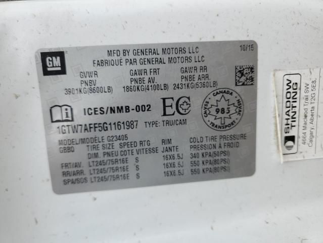 2016 GMC Savana G2500