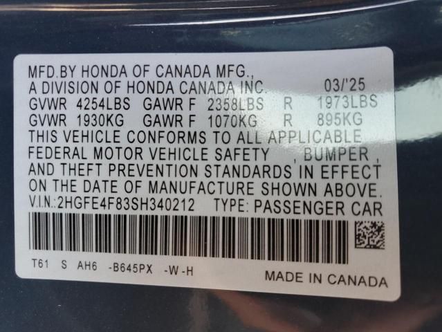 2025 Honda Civic Sport