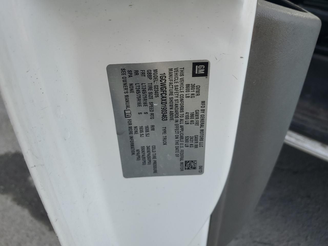 2013 Chevrolet Express G2500