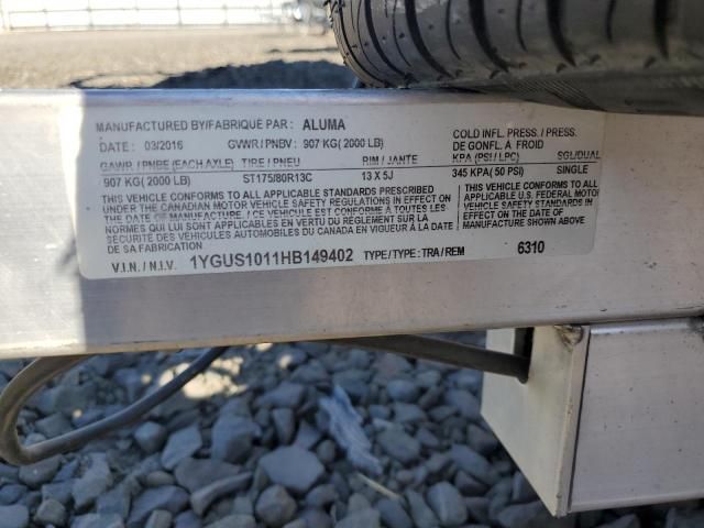 2017 Aluma 2016 Aluma Utility Trailer