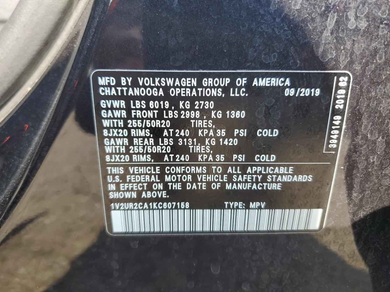 2019 Volkswagen Atlas se