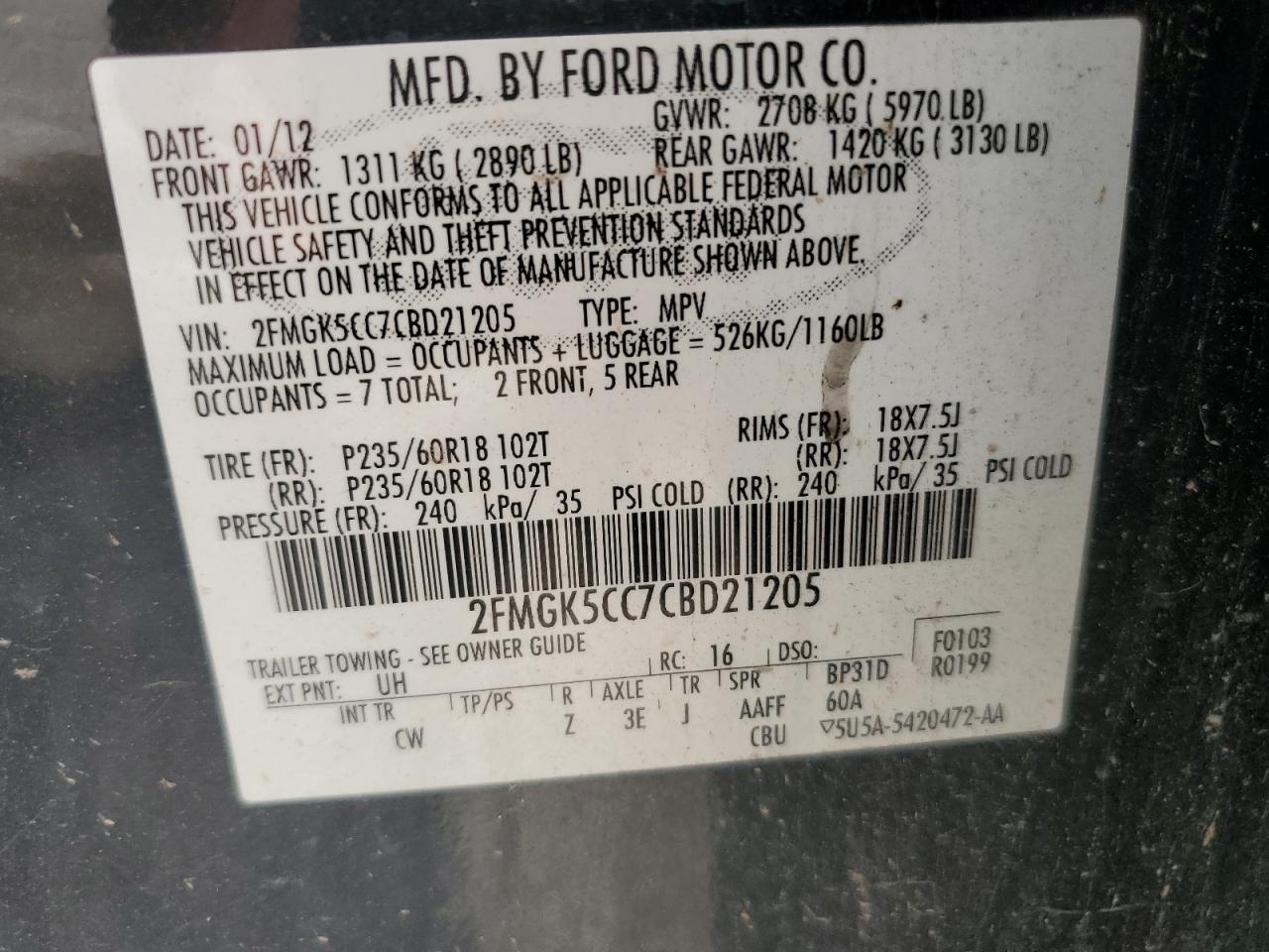 2012 Ford Flex sel