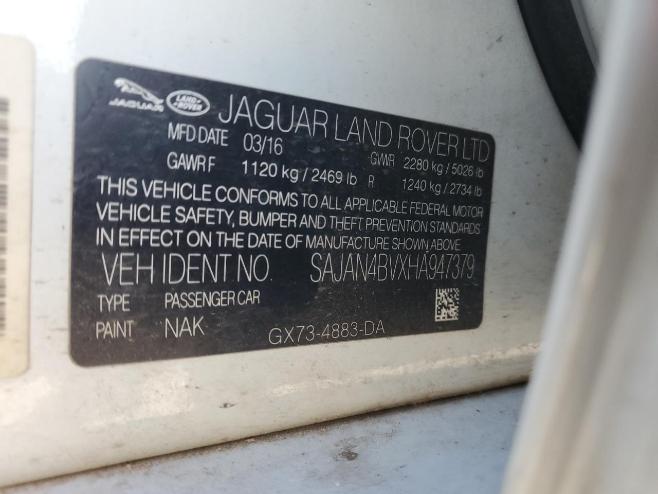 2017 Jaguar Xe First Edition