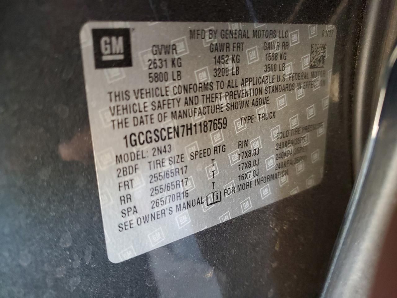 2017 Chevrolet Colorado lt