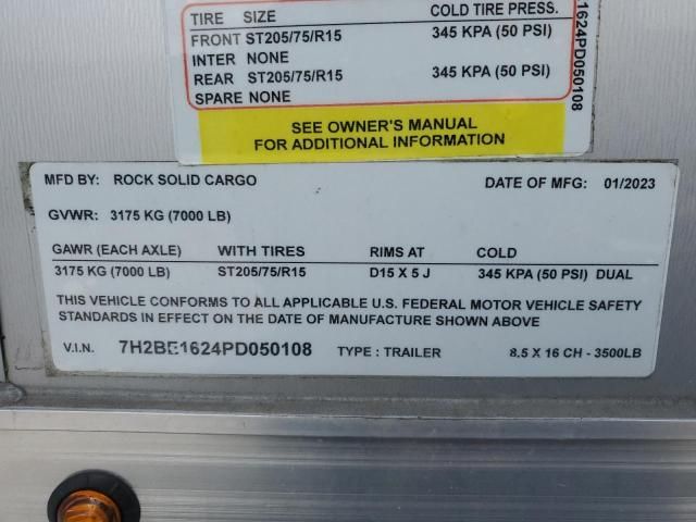 2023 Rockwood 2023 Rock Solid Cargo 8.5X16 CH Enclosed Cargo TRA