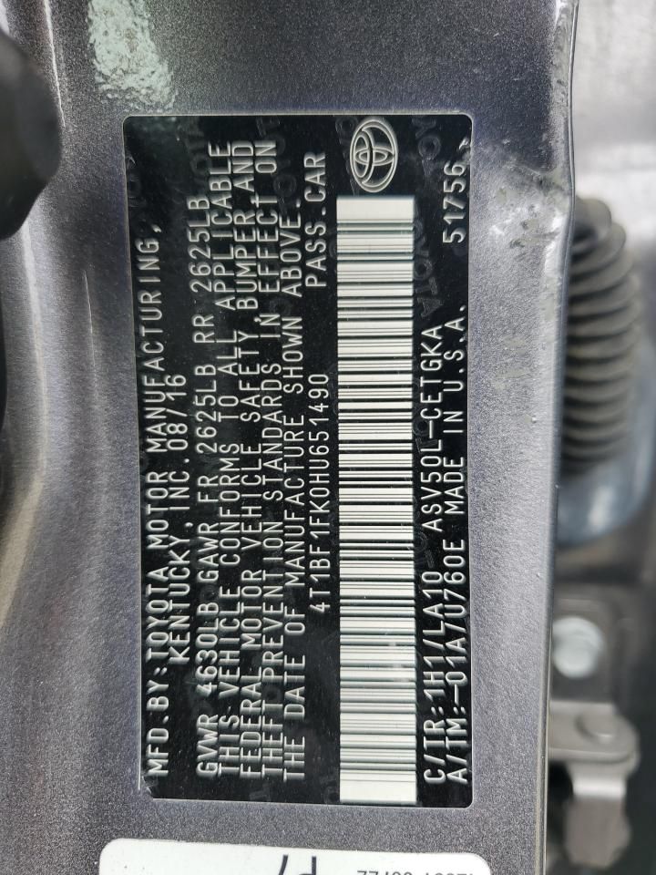 2017 Toyota Camry le