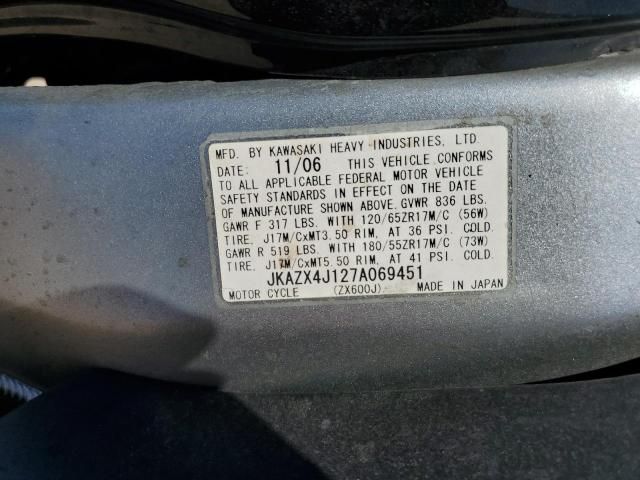 2007 Kawasaki ZX600 J1