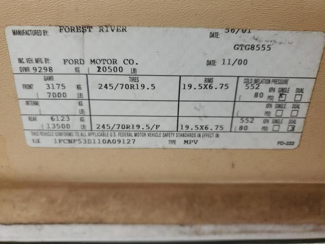 2001 Ford F550 Super Duty Stripped Chassis