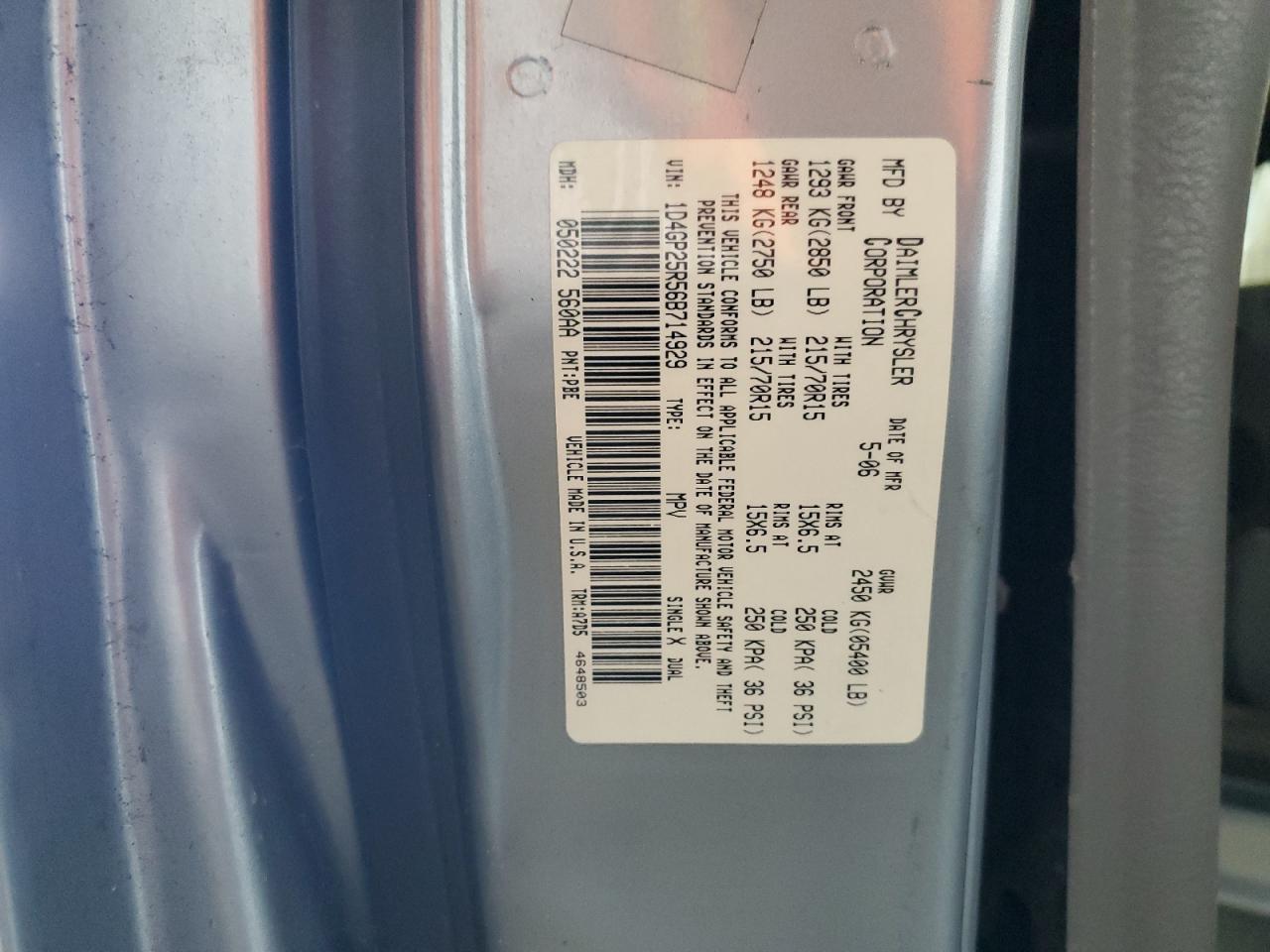 2006 Dodge Caravan se
