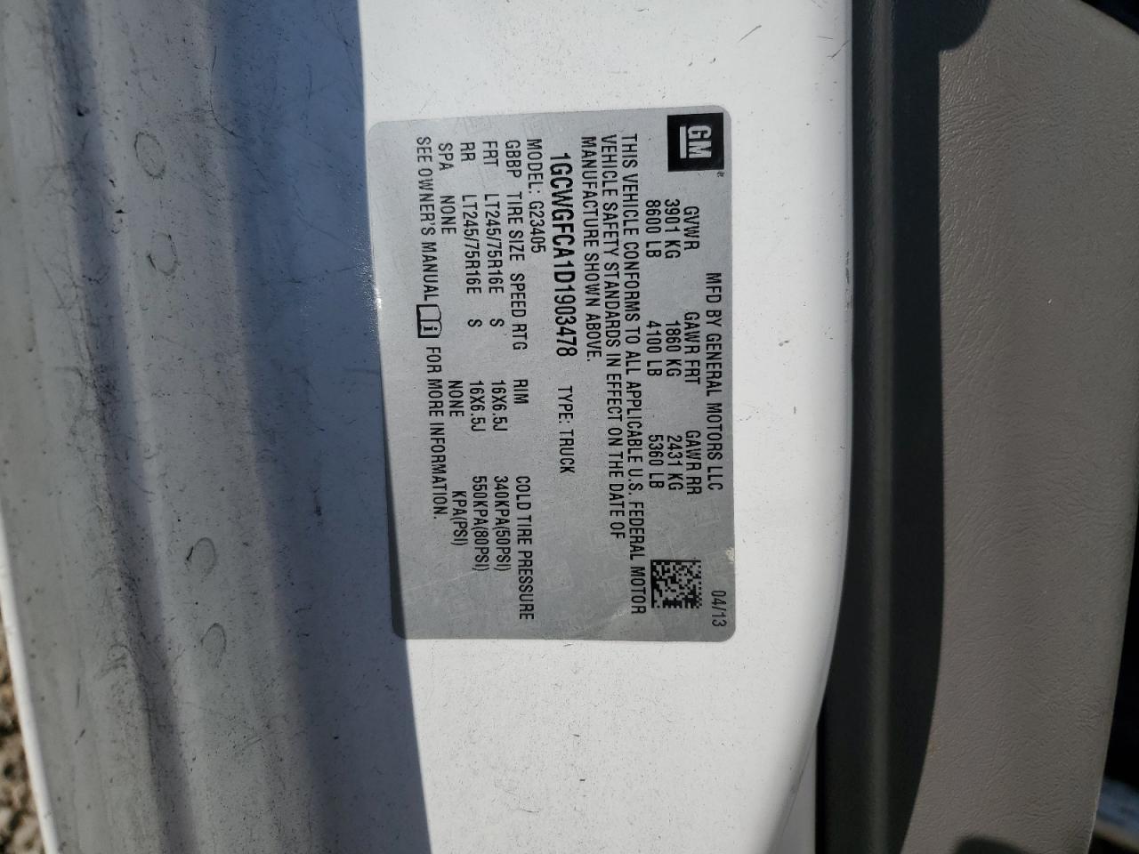 2013 Chevrolet Express G2500