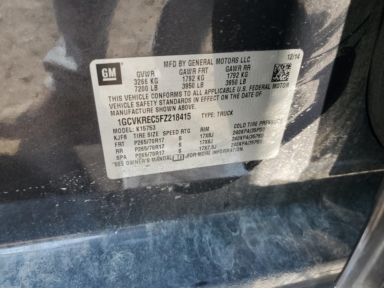 2015 Chevrolet Silverado K1500 LT