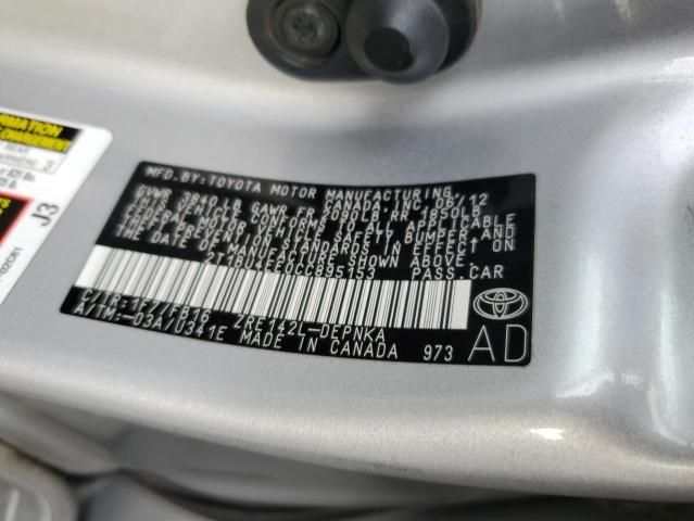 2012 Toyota Corolla Base
