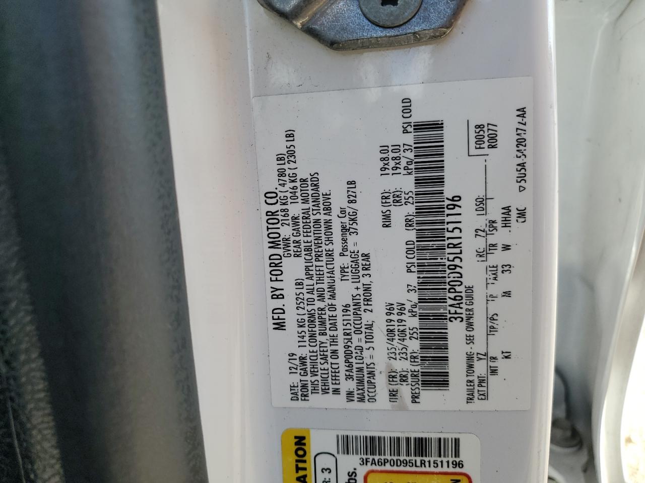 2020 Ford Fusion Titanium