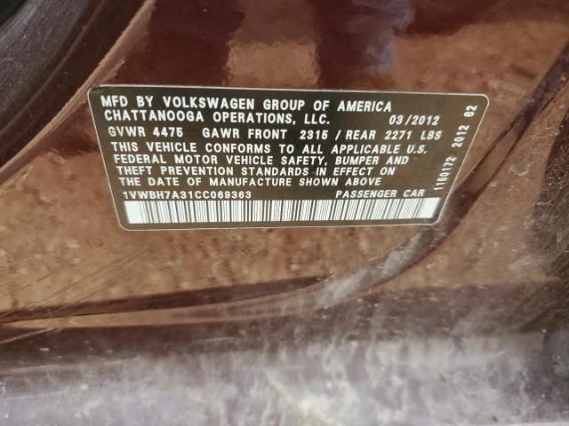 2012 Volkswagen Passat SE