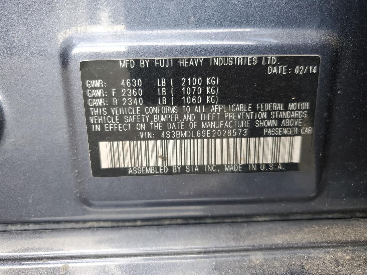 2014 Subaru Legacy 3.6r Limited