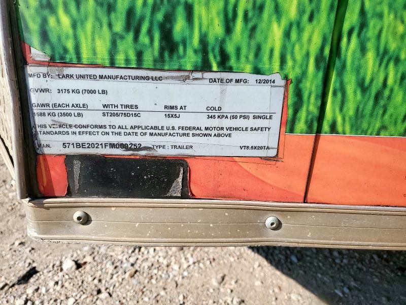2015 Bgtx 2015 Lark United VT8.5X20TA Enclosed Cargo Trailer